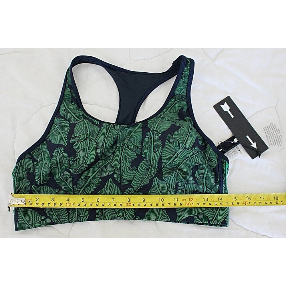 New w/Tags - The Upside - Palm Leaf Anna Bra in Green/Blue leaf pattern, sz 10 - Picture 7 of 9